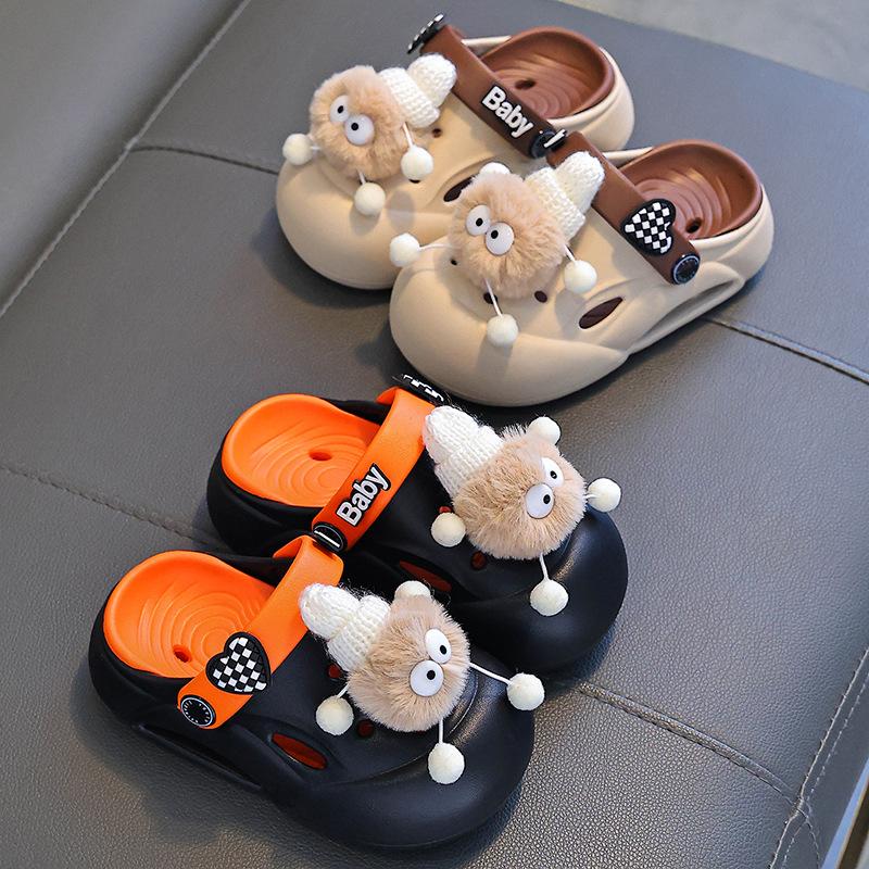 Summer Children's Clogs Boys and Girls Non-Slip Soft Cushion Parent-Child Big Kids Closed-Toe Breathable Kids Beach Sandals