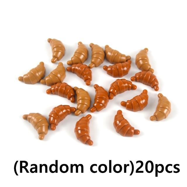 Stadt Lebensmittel Bausteine Küchenzubehör Hamburger Pizza Pommes Kuchen Schokolade Kekse MOC Steine Spielzeugkorb Teile LEDUO