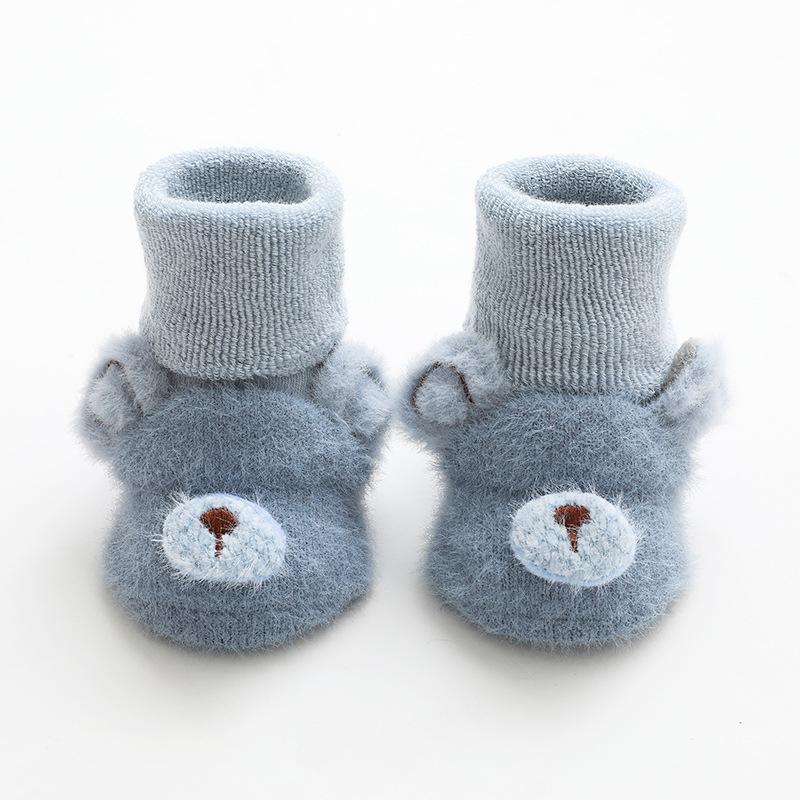 Winter Newborn Baby Girl Boy Socks Anti Slip Cute Cartoon Thick Warm Terry Infant Socks For Girls Fashion Style 2023 New