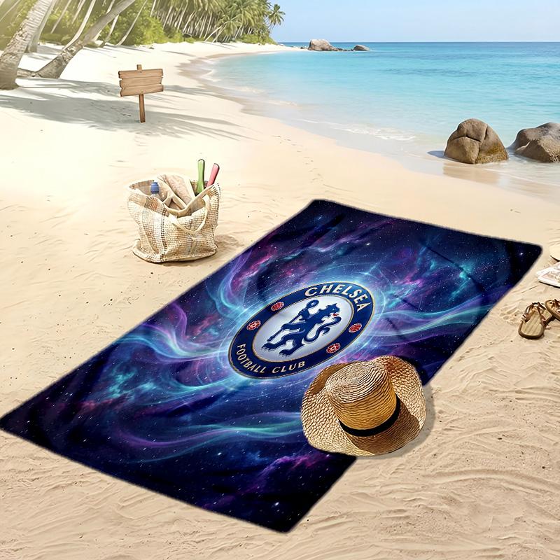 Chelsea FC Printed Beach Towel Quick Dry Soft TowelPortable Large Rectangular Beach Blanket for Travel Swimming Pool