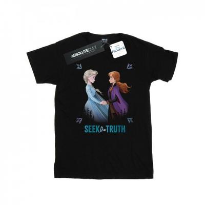 Camiseta de algodão para meninas Frozen 2 Elsa e Anna Seek The Truth