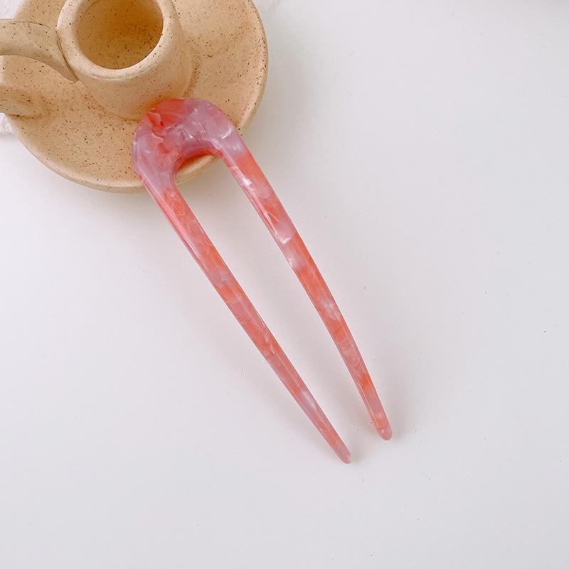 Fashion Hair Stick Women Acetate Hair Clip Large 11cm Thicken U-shaped Colorful Hair Stick Girls Hair Accessories Hair Clips New