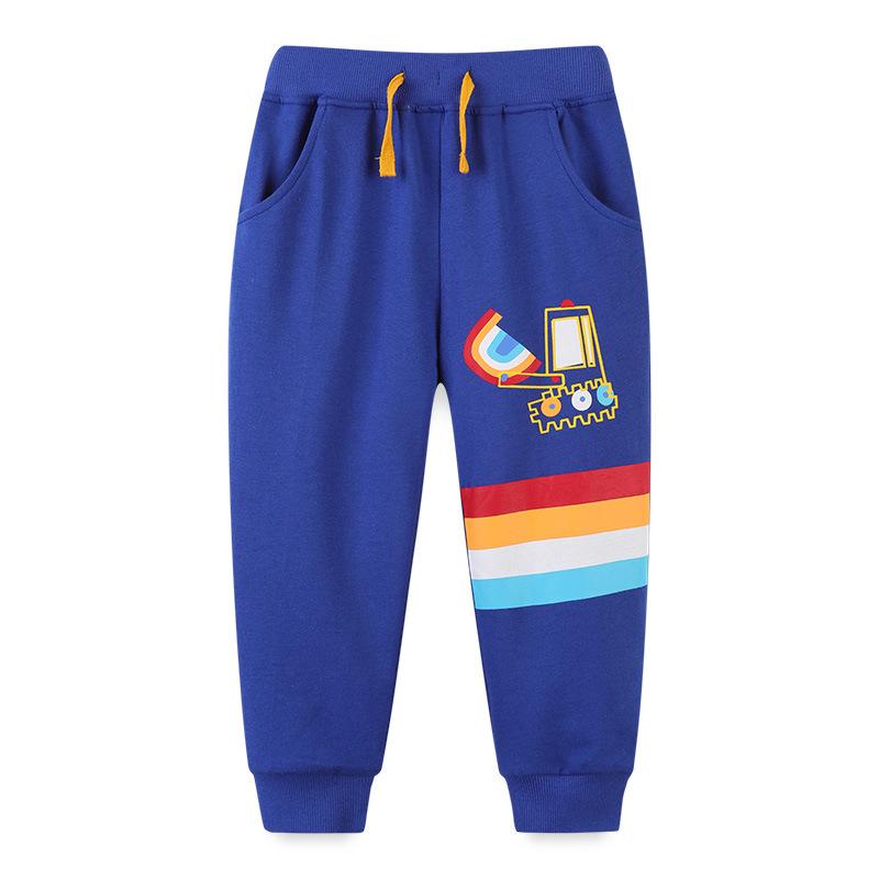 Autumn Cartoon Print Boys European Style Sweatshirt & Sports Pants Set 90