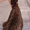Retro Paisley Print Bodycon Midi Skirt - European & American Style, Versatile, Comfortable, Sexy