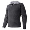 Autumn And Winter Men'S Simple Thickened Polo Neck Sweater Men'S Casual Loose Knitted Sweater