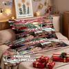 3pcs Christmas ALONE HOME Printing coreless Bedding Set Multi Size Bedrooms Dormitory Soft and Comfortable Machine Washable