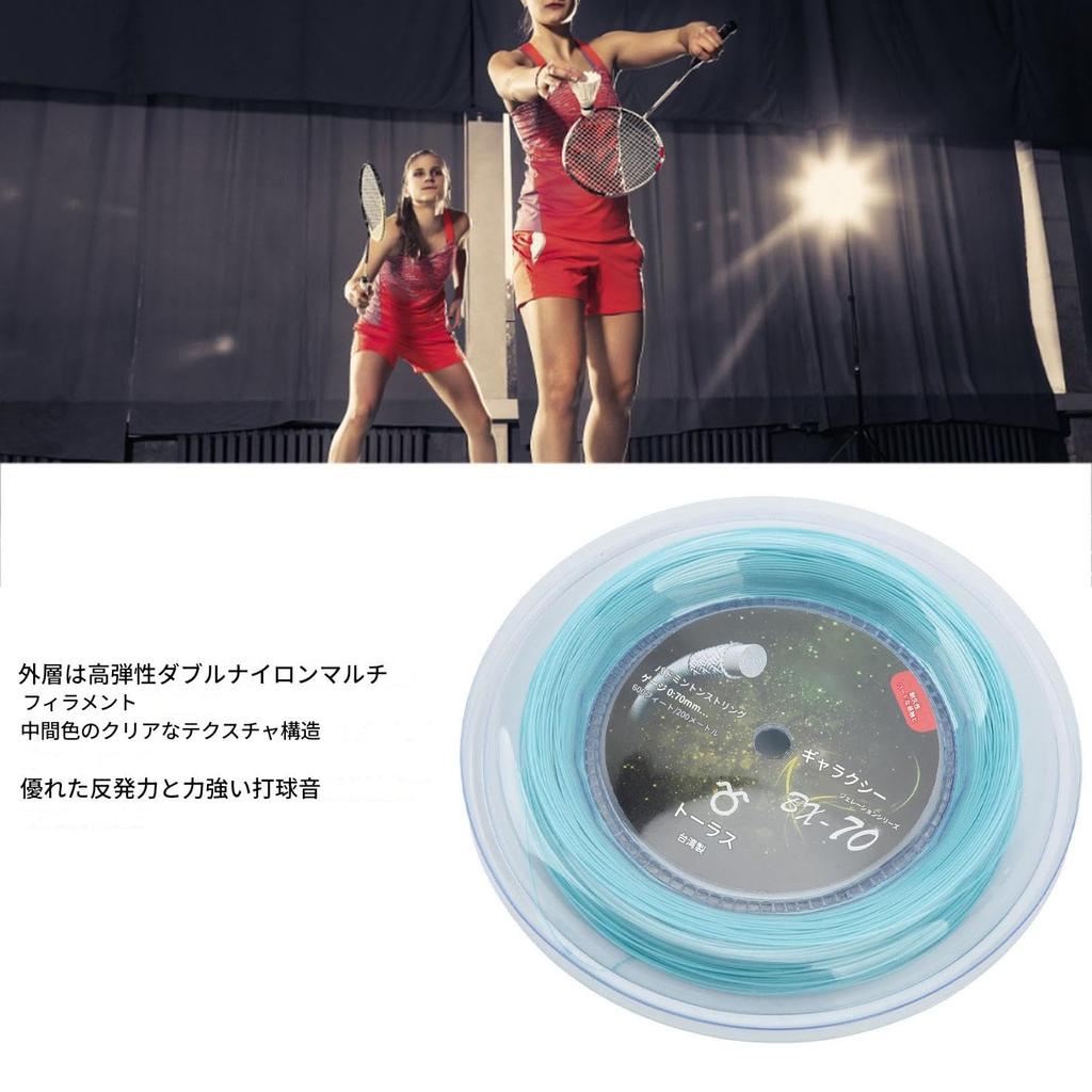 Purple Nylon Badminton Clear High Impact Bright Color for Sports String, 200m, Texture, Strength, Resistant, (Sky Blue)