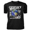 Pánské tričko s krátkým rukávem a kulatým výstřihem Conflict Bandmerch s potiskem