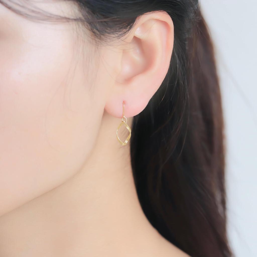 ESTELLE [Official] Women's Hook Earrings, 10K Yellow Gold, 0202-3423-0019-0000