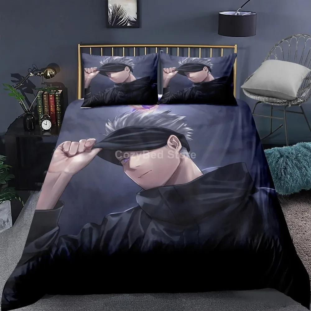 Jujutsu Kaisen Bettwäsche-Set Japan Berühmter Anime Bettbezug-Sets Steppdecke Bettwäsche Twin Queen King Einzelgröße Dropshipping