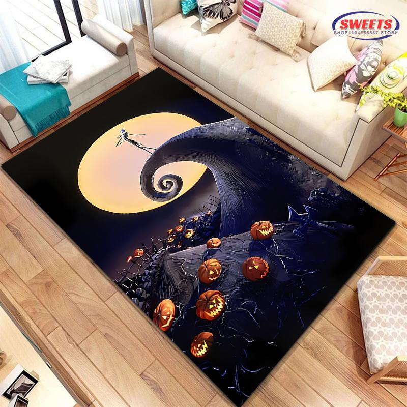 The Nightmare Before Christmas Carpet New Release! Anti-slip Sound Insulation, Rug for Living Room Bedroom, Durable Washable Mat