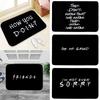 Tv Show Friends Printed Welcome Doormat Polyester Non-Slip Washable Indoor Outdoor Mat Interior Area Rug Entryway Kitchen Carpet