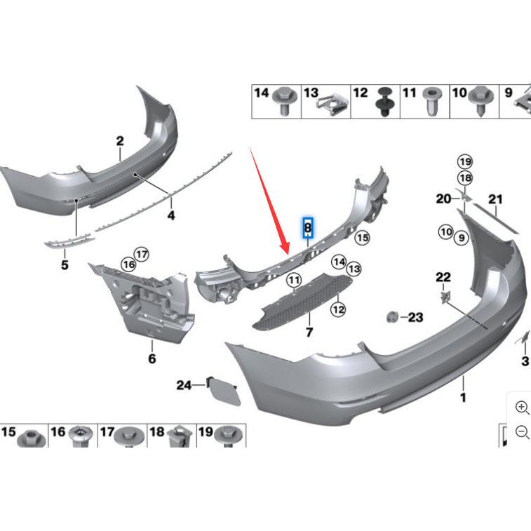 51127331600 Rear Bumper Inner Support for BMW 5 Series F10/F18 New Model