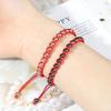 Zodiac Year Handmade Red Rope Woven Bracelet with Metal Beads, Unisex Light Luxury Style.