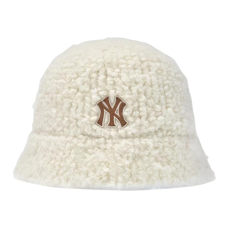 MLB Polyester Bucket Hats Unisex Cream Fashion 3AHTB0156-50CRS