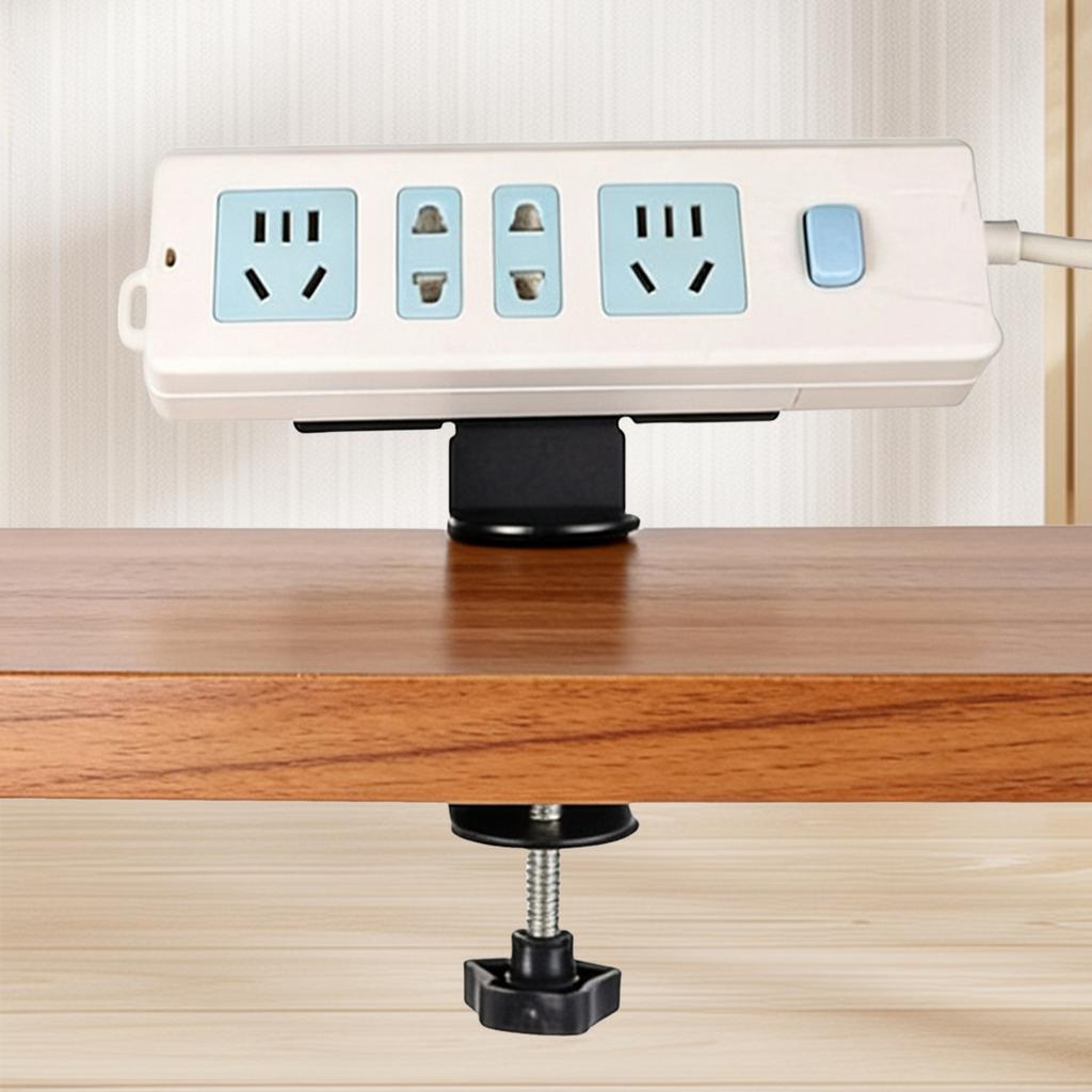Under Desk Power Strip Holder No-Drill Wire Organizing Tool Anti-Slip Socket Cable Storage Rack for Outlet Fixing/Shelf Storage