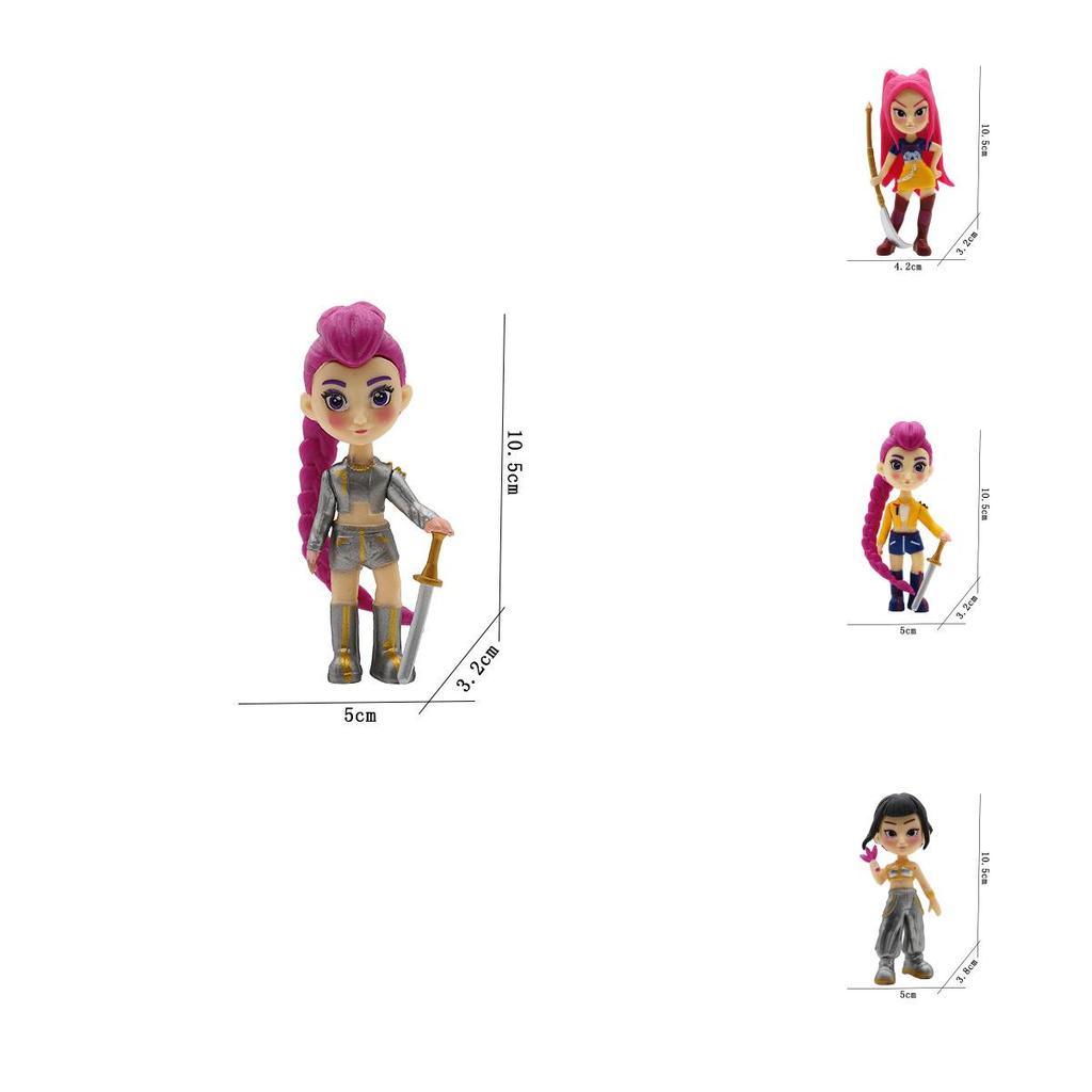 Kpop Demon Hunters Collectible Figure With Plastic Material For Display And Gift