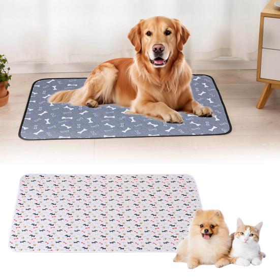 Waschbare Haustier-Pinkelunterlage für Hunde Wiederverwendbare Rutschfeste Welpen-Stubenreinheitsunterlage Superabsorbierende Auslaufsichere Haustierunterlage für Boden Welpenlaufstall Box Wurfkiste