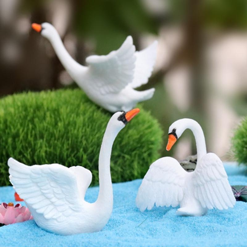 4Pcs Cute Small Bird Statue PVC Decoration Ornaments For Table Centerpiece Or Shelf Display Garden Landscape Accessories