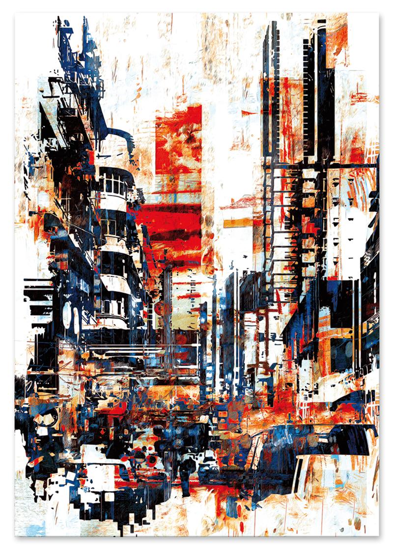 

Plakat abstrakcja miasto 30x40 cm