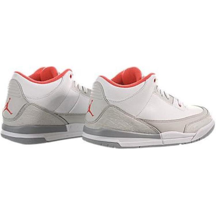 Air Jordan 3 Retro PS Kids Sneakers White Crimson-Ntrl-Try-Wlf-Gry 441141-101