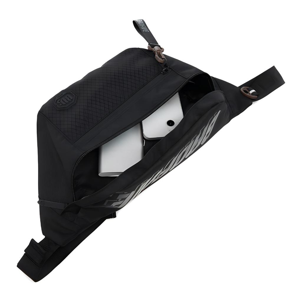 New LiNing BadFive Collection Basketball Collection Polyester One Shoulder Crossbody Bag, Sling Bag Regular Unisex Black ABDU281-1