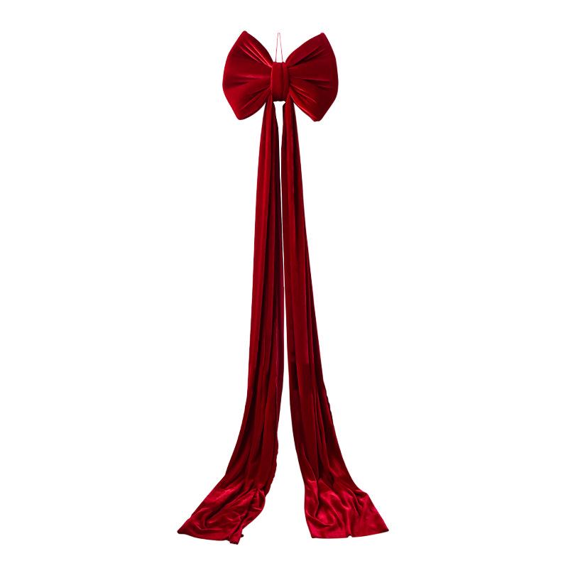 NUCHI Velvet Super Large Christmas Tree Bow Decoration Pendant
