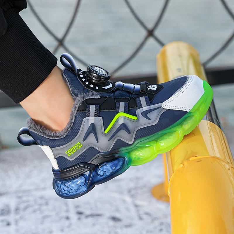 Winter Plus Samt Mädchen Kinder Sneakers Baumwollschuhe Sneakers PU Wasserdicht Warm Ultraleicht Jungen Schnee Sneakers