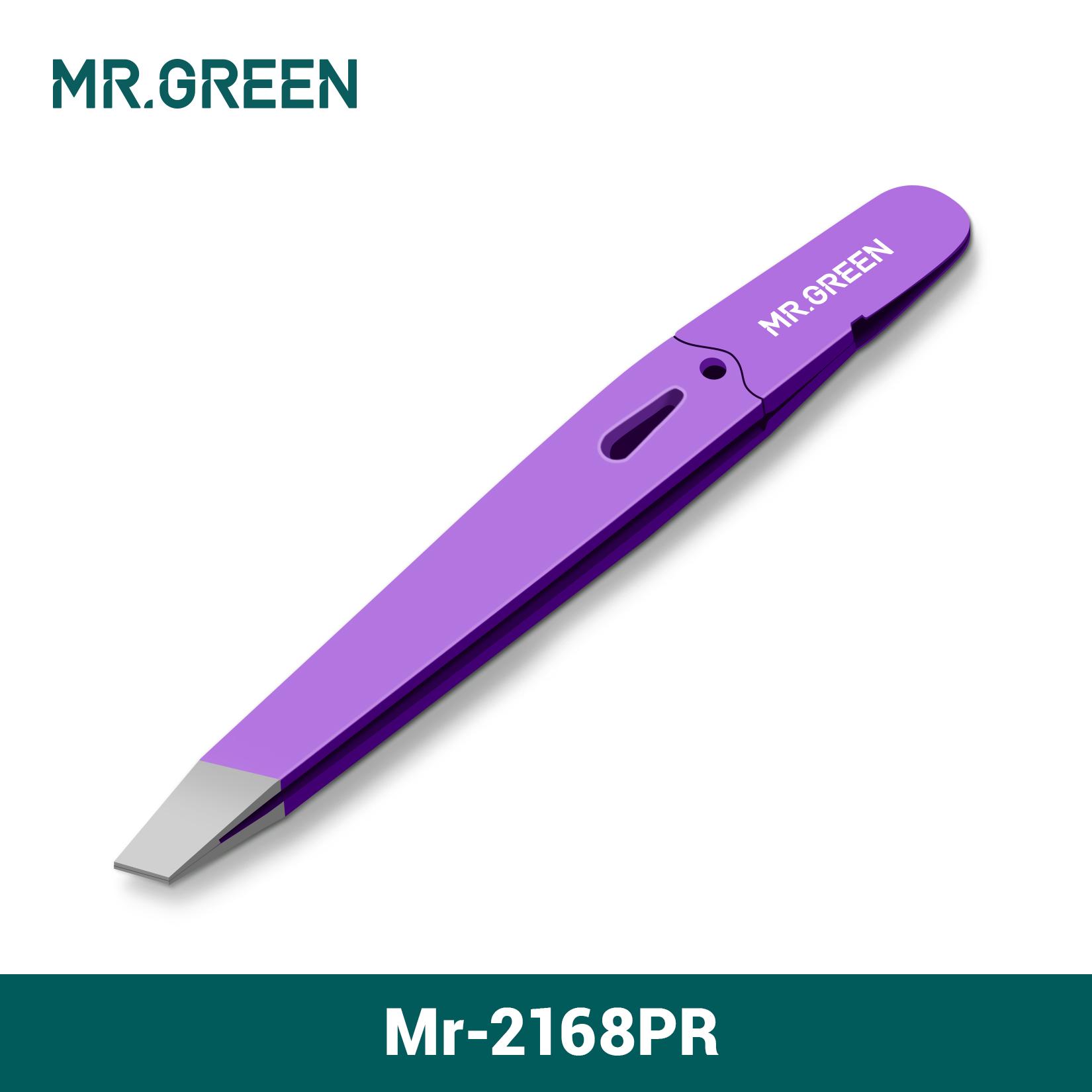 

MR.GREEN Пинцет для бровей, красочный, красивый, съемник тонких волос, инструменты для макияжа, наклонные зажимы для бровей из нержавеющей стали, удаление фиолетовый
