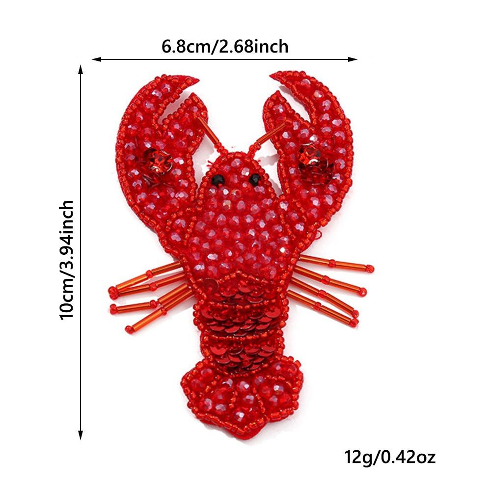 3D Beaded Patches Handmade Cartoon Patches Marine Animal Patches  For DIY Craft & Cloth Decoration