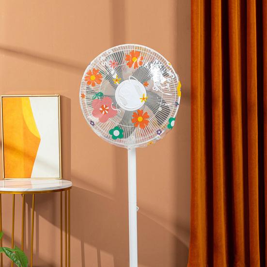 Copertura antipolvere per ventilatori con stampa di girasoli e dinosauri, impermeabile in PEVA, per uso domestico, protezione per ventilatori, decorazione per la casa