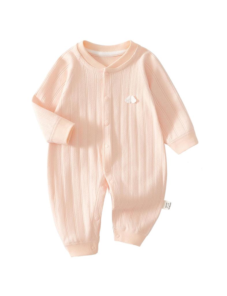 HAYAHARU Long Sleeve Newborn Front Girls and Boys Cute Baby Baby Shower Gift Coverall, 100% Cotton, Clothes, Opening, Pajamas, Clothes, Children's