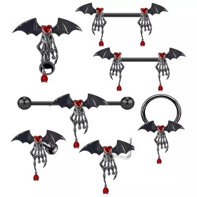 Murciélago ombligo labio pezón vientre Piercing joyería pendientes anillos para la nariz anillos para el ombligo