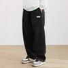 Men's Corduroy Casual Pants Joggers Cargo Pants Drawstring Elastic Waist Baggy Sweatpants with Pockets Fall Winter Straight Leg Trousers for Male