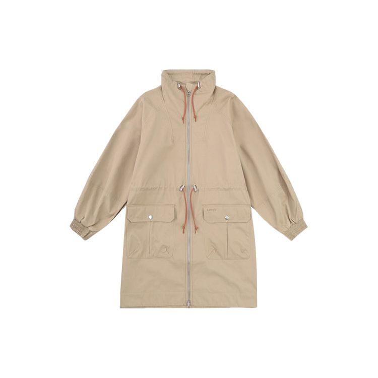 

Levis воротник-стойка с застежкой на талии средней длины повседневный плащ женская верхняя одежда хаки 24575-0001 S