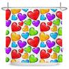 Love Shower Curtain Bathroom Curtain Girl Romantic Heart-Shaped Pattern Waterproof Polyester Cloth Home Decor Curtain With Hooks