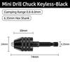 Mini Keyless Chuck Quick Change Electric Drill Bits Collet Converter Extension Screwdriver Chucks Adapter Fixture 1/4" Hex Shank