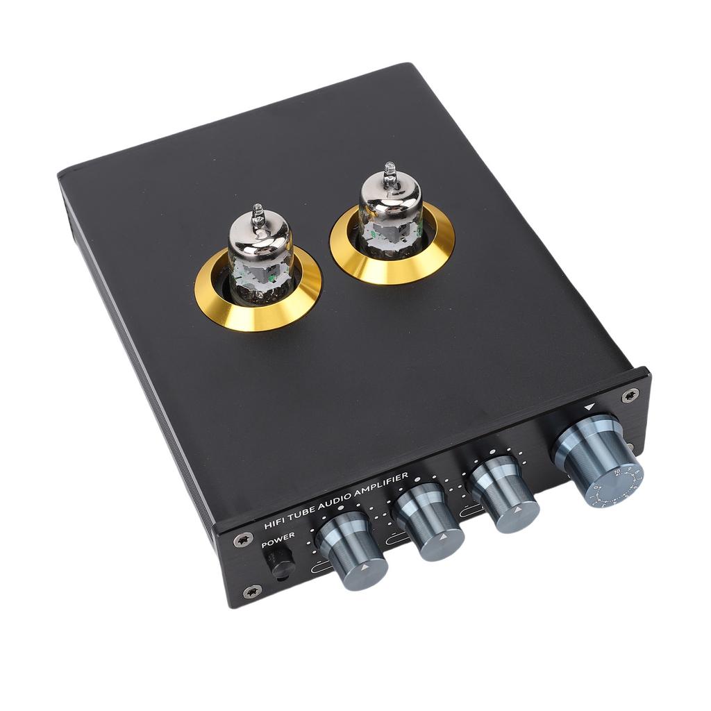 HiFi Tube Preamplifier Audiophile Vacuum Tube Power Amplifier Preamplifier for Home Stereo Sound System EU Plug