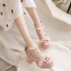 Original Princess Yana LO Lolita Shoes Large Size Bow Student Pearl Round Head Thick Heel Fairy Single Shoes