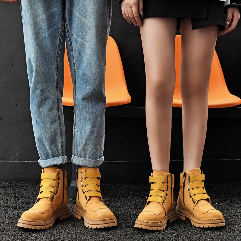 Unisex ručně vyráběné retro pánské boty z přírodní hovězí kůže Vodotěsné kotníkové sněhule Pánské boty