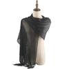 Bohemian Sheer Scarf With Shimmering Lurex Thread Lightweight Wrap Travel Beach UV Protection