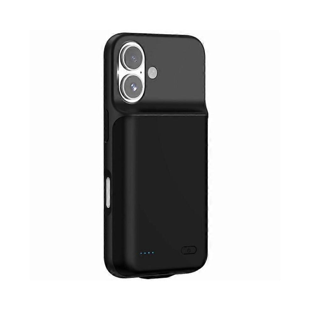 (Schwarz) Kompatibel für iPhone 16 Lade-Rückseite 7000mAh Powerbank Telefon-Backup-Akku-Pack
