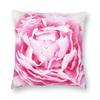 Petals Shabby Chic Pink Peony Square Pillowcase Polyester Linen Velvet Pattern Zip Decor Throw Pillow Case Room Cushion Cover