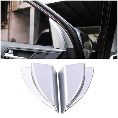 For Hyundai Tucson 2015-2020 Car Front Rear Door Window Inner Triangle Pillar Column Cover Trim ABS Sticker Accessories