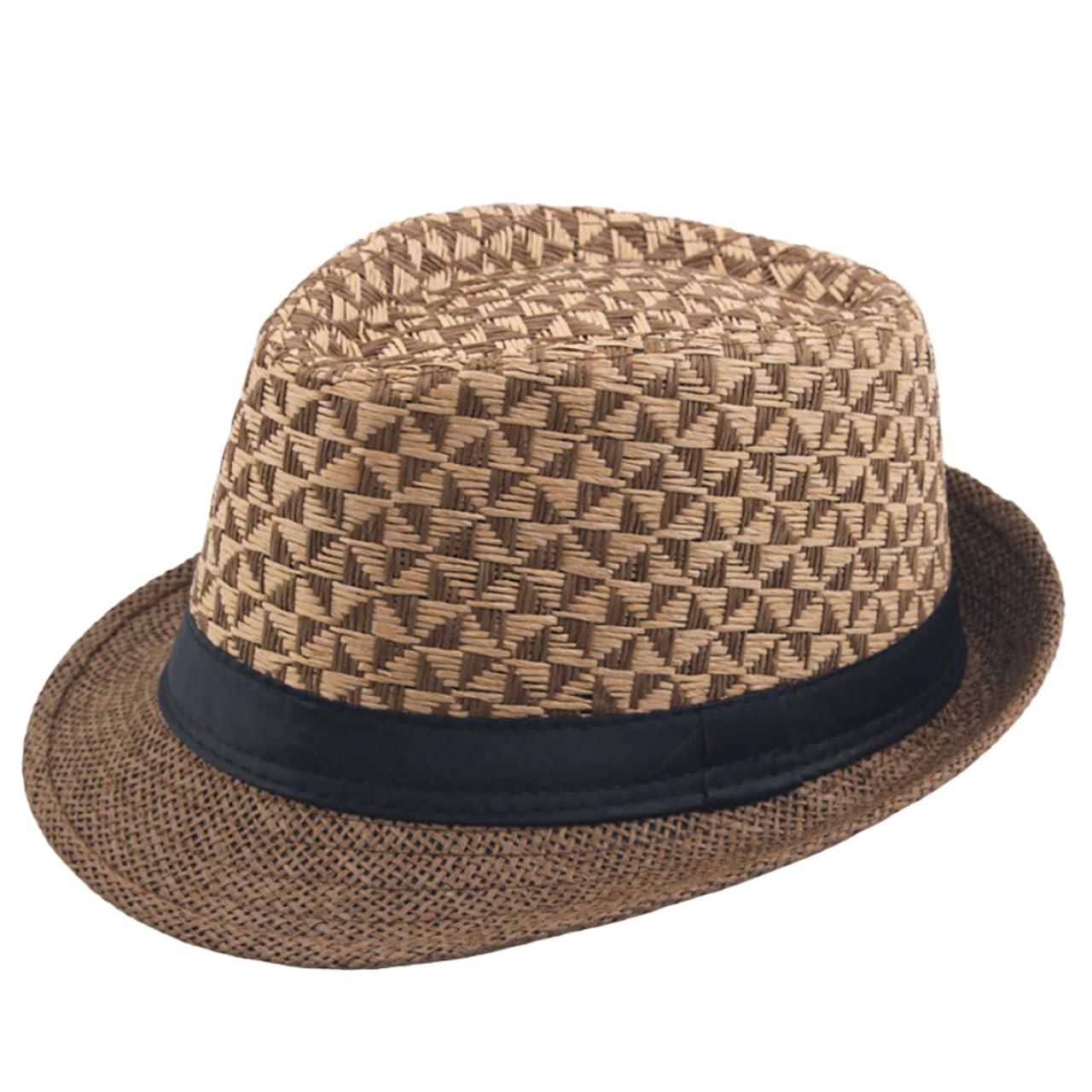

White Fang Summer Straw and Stylish for Travel and CZ883 Men s Hat, Lightweight, Cool, Walking, (Brown)
