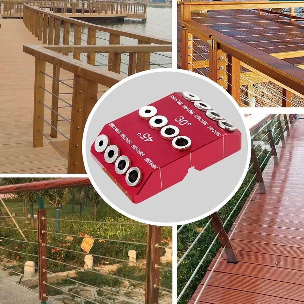 High Hardness Angle Angle Drill Guide Cable Railing Drill Jig  Stairs Handrail
