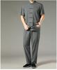Men's 2022 Summer Short Sleeve Tang Suit: Cotton Linen Two-Piece Set for Middle-Aged and Elderly Casual Wear