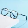 1Pc New Double Bridge Square Anti-Blue Light Glasses Women Men Vintage Transparent Computer Glasses Oversize Frame Eyeglasses