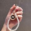 1Pc Glass Pearl Beaded Mobile Phone Chain Bow Accessories Pendant Keychain Girl Cute Bag Pendant