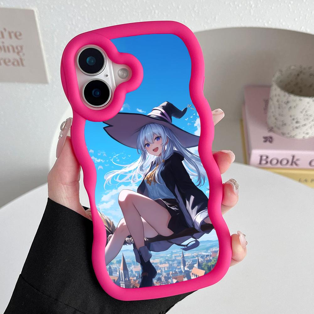 

Wandering Witch Elaina Wavy Edge TPU Mobile Phone Case for iPhone 17 16 15 14 13 12 11 Air Pro Max Plus Colorful Cover iPhone 14 Pro